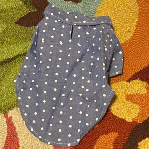 Polka Dot Dog Shirt with Red Bow Tie - Picture 3 of 4